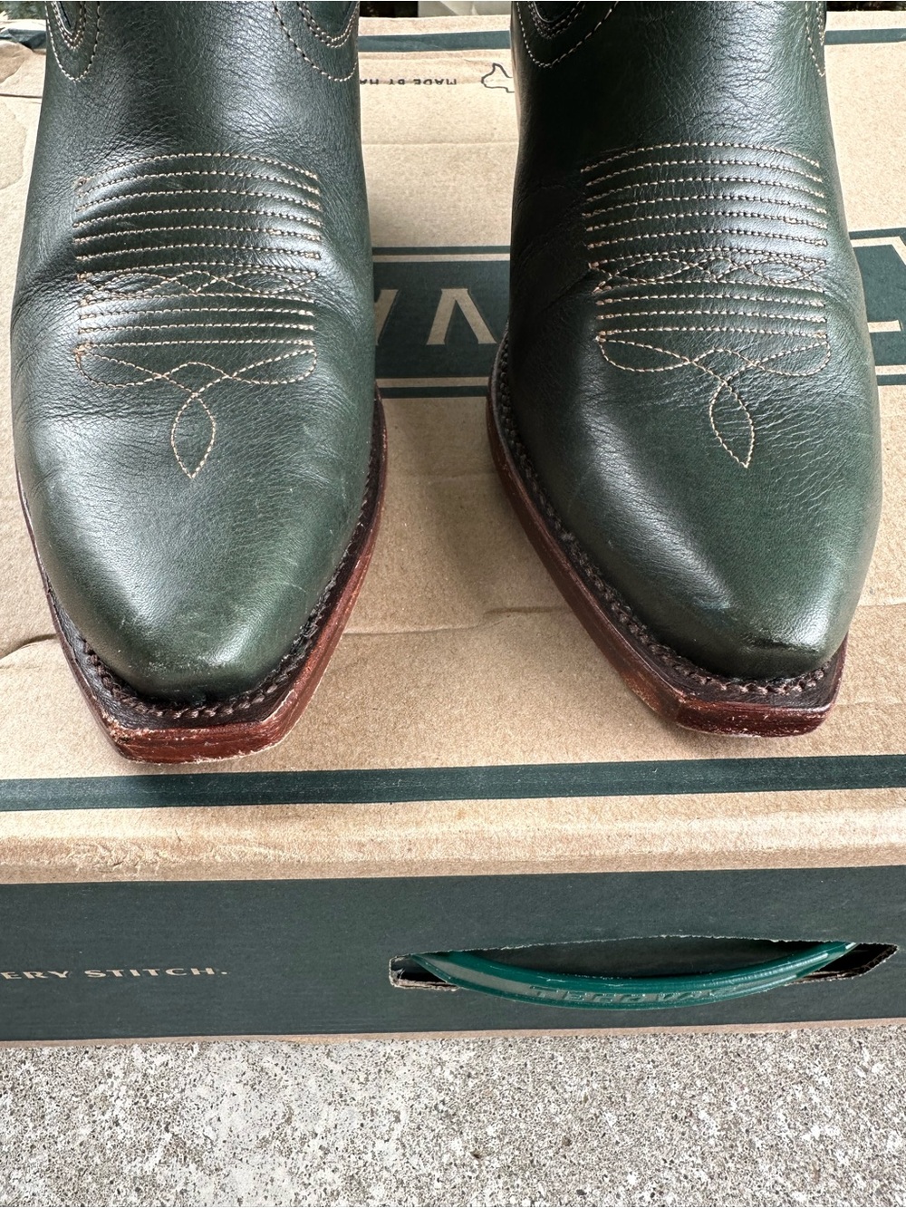 Tecovas Annie boot in hunter green size 9 - Picture 4 of 11